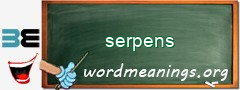 WordMeaning blackboard for serpens
